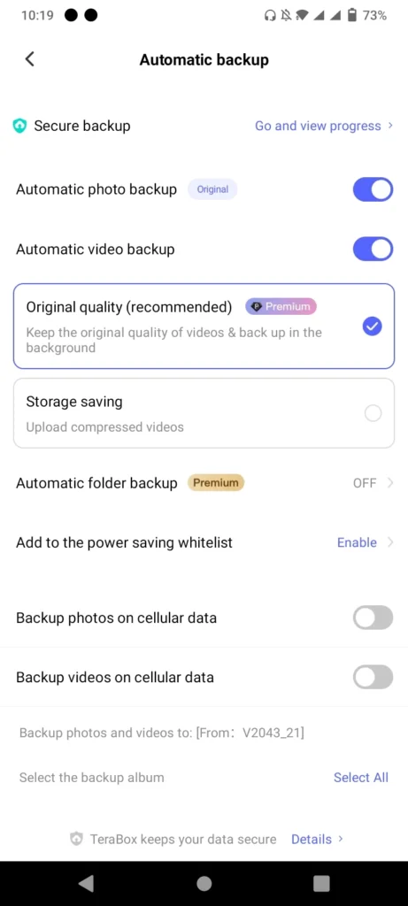 A real screenshot of terabox mod apk leatest version