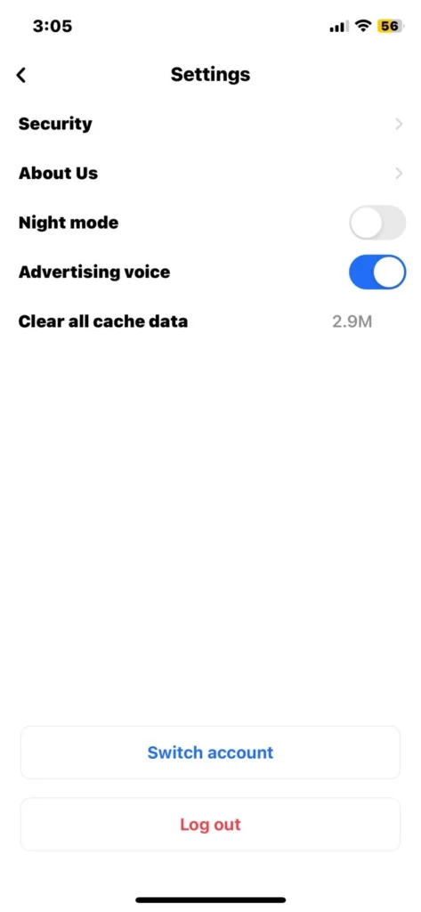 A Screenshot of terabox for IOS